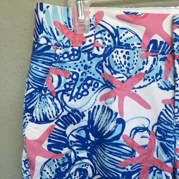 Lilly Pulitzer Chipper Shorts Women 0 Cotton Tropical Print Bermuda 10” Preppy - Picture 5 of 12